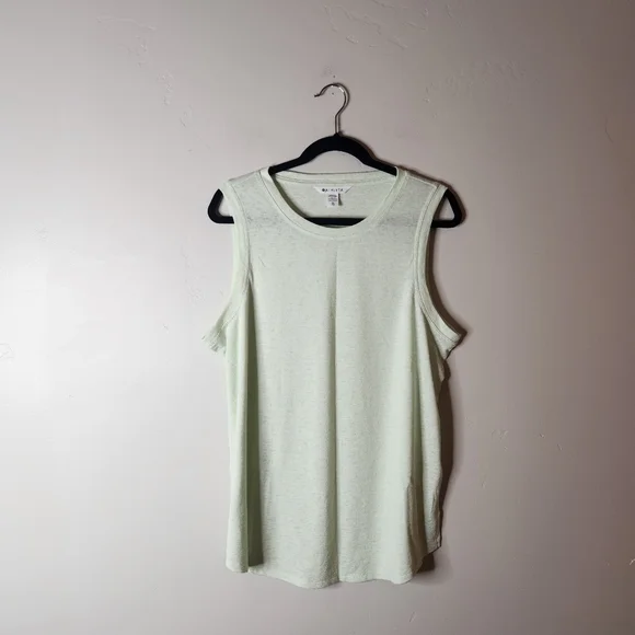 Athleta Breezy Tank Top Mint Green Stripe Size XL - Picture 2 of 6